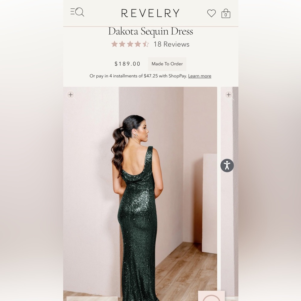 Emerald sequin formal bridesmaid dress! Size 4, worn once!